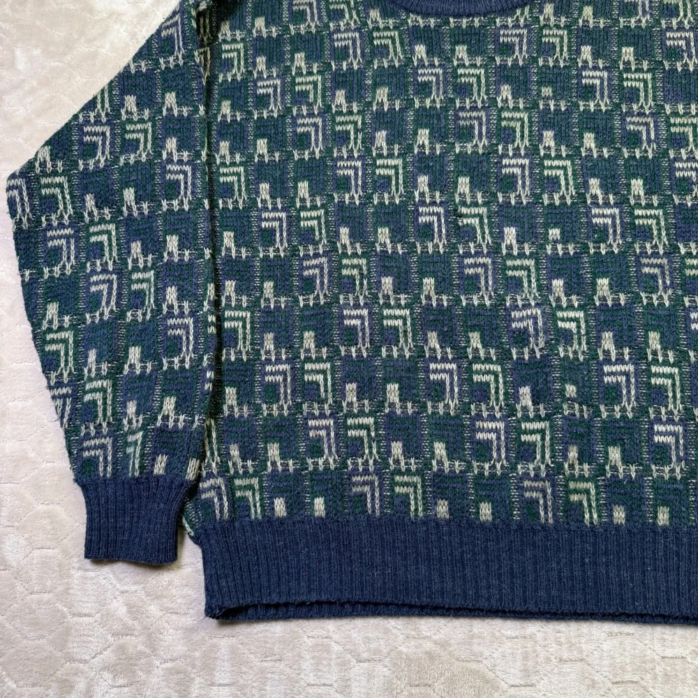 VTG Claybrooke Outdoors Sweater Sz XL Wool Acrylic 80s 90s WORN Grandpa Gorpcore